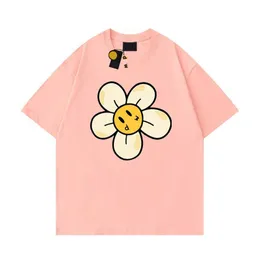 Brand Drawdrew Shirt Men's Designer Face Summer Draw Haikyuu Women's Tee Loose Tops Round Neck Drew Hoodie Floral Hat Small Yellow Face 4668