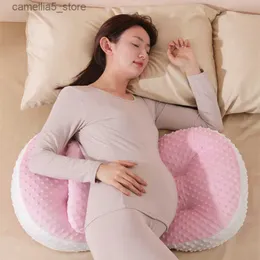 Maternity Pillows Maternity Side Sleep Pillow Multi-function Belly Support U-shape Pillow Waist Support Legs Mat Breathable Soft Pregnant Supplies Q231128