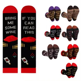 Designer strumpor för män kvinnor jul om du kan läsa denna humor ord jacquard väv av bomullsrumma hiphop skateboard sport sock