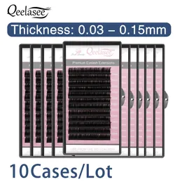 Cílios postiços 10 casos falso vison 0.03-0.15 extensão de cílios de cils kit artificial falso 3d volume cílios profissional lashbeauty suprimentos 231128