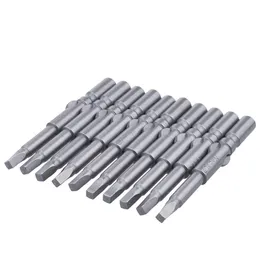 Chaves de fenda 10pcs 60mm Conjuntos de chaves de fenda 802 6mm Haste redonda S2 Liga de aço Magnética Cabeça quadrada Chave de fenda Bits Ferramentas manuais SQ0 SQ1 SQ2 SQ3