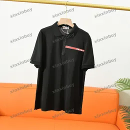 Xinxinbuy Men Designer Tee Tシャツ23SSパリ赤ラベルレタープリント半袖コットン女性ブラックホワイトグレーイエローM-5XL