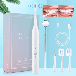 Intelligente elektrische Zahnbürste Elektrische Zahnbürste Zahnsteinentferner Scaler USB-Aufladung Oral Teeth Whitening Cleaning Tooth Cleaner Tool Kit J230427
