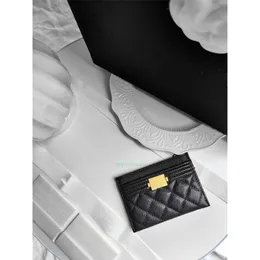 designer purse wallet chanellies card holder Classic diamond grid ball pattern cowhide boy zipper card bag zero wallet mini ultra-thin card bag clip
