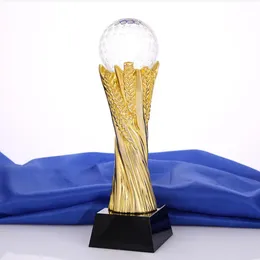 Dekorativa föremål Figurer Bollform Crystal Miniature Glass Crafts For Basketball Football Ball Games Champion Awards Matches Rewards Home Decor 231127