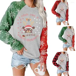 Hoodies masculinos, desejo-lhe um moletom Feliz Natal de manga longa para mulheres roupas de camiseta