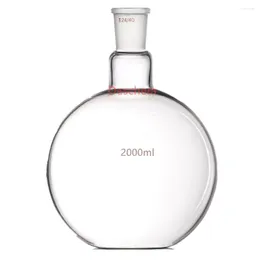 2000ml 24/40 시글 넥 평평한 바닥 유리 플라스크 1- 넥 2LITRE 실험실 비등 선박