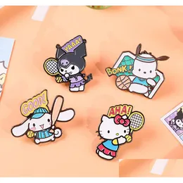 Acessórios dos desenhos animados Gatos Kuromi Pin Cute Anime Filmes Jogos Hard Esmalte Pins Coletar Broche de Metal Drop Delivery Bebê Crianças Maternidade Pr Dh9Je