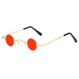 Sunglasses Punk Round Retro Small Frame Soft Silicone Nose Rest For Resisting Ultraviolet Radiation