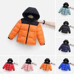 Boys Girls Down Coat 2024 NEW Filled Puffer Jacket Hooded Parka Jackets Black Royal Blue Pink Yellow Body Warmer Retro 700 Outer Coat Kid Children