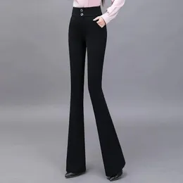 Capris Black Pant Women's 2022 Wiosna i lato nowe spodnie do mikroflary Highwaist Drape Slim Fit i modne białe spodni Wideleg