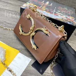 5A quality Slant Designer Women's Bag Luxury Mini Black Gold Chain Shoulder Bag Classic flip clutch purse