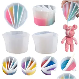 Baking Moulds Blend Colors Sile Mods Cup Mixed Color Pigment Glue Mold Shunt Cups Diy Making Arts And Crafts Tools Drop Delivery Hom Dhhf2