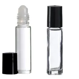 10 ml 1/3oz cam rulo şişeler üzerinde boş aromaterapi parfüm şişeleri- kapak şeffaf Kesud ile doldurulabilir ince