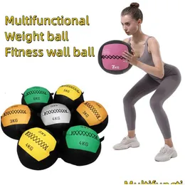 Palle fitness vuote 2 -12Kg Crossfit Medicine Wall Ball Gym Core Training Lancio Boucing Slam Cross Trainer Nce Drop Delivery Spor Dhgcv