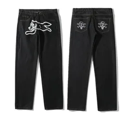 Мужские джинсы с принтом, уличная одежда, мужские мешковатые брюки в стиле хип-хоп, одежда Y2K, прямые свободные джинсовые брюки в готическом стиле, Pantalones VaquerosMen03647961