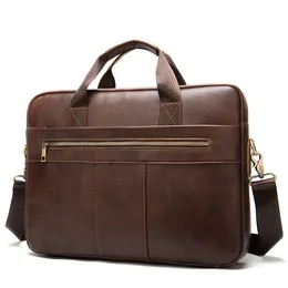 2023 männer Aktentasche Tasche Hohe Qualität Business Berühmte Marke PU Leder Schulter Messenger Taschen Büro Handtasche 14 zoll Laptop tasche