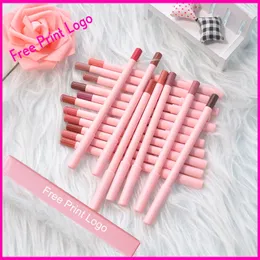 Lipgloss Pink Lipliner Pencil Private Label Matte Natural Waterproof Lip Liner Pigment Maßgeschneidertes Make-up Großhandelsartikel zum Wiederverkauf 231128