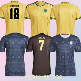 23 24 Jamaica Jerseys de futebol 2023 2024 National Football Jersey Team Bailey ANTONIO REID Nicholson LOWE MORRISON Camisa de treinamento fora de casa Camisa de futebol de manga curta