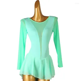 green emerald velvet dress Lime Green Ombre Competition Skating Dress Crystal Design BSU12062.LG