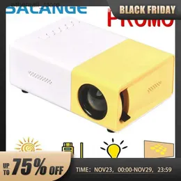 Projektory Salange YG300 Mini LED Projektor YG300 Zaktualizowana wersja 1000 Lumen 320x240p kompatybilny z HDMI USB Audio Audio Home Player BEAMER Q231128