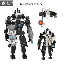 Military Figures 412 Pcs Skibidi Toilet action figures Upgraded Titan Camera Man S er Figure Buildable Toys for Kids Birthdays Gifts 231128