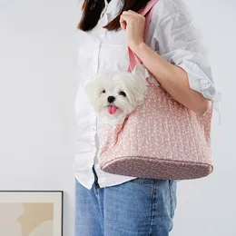 Carriers Cute Puppy Floral Pet Portable Out Bag Cat Einfache und leichte Hundetasche Small Dog Pet Shoulder Handbag