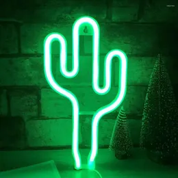 Table Lamps Neon Led Light Party Wall Art Decoration For Christmas Tree Cactus Non-glaring Usb/battery Operated 3
