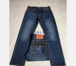 22SS New Men039s True Jeans ROBIN Trousers Denim Designer Dark Solid color Straight religion Jean For Men Pants M29283186955