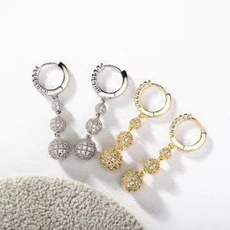 Full Sky Star Sparkling Diamond Ball Ear Buckle Women's High Grade Light Luxury Diamond Inlaid örhängen öron smycken