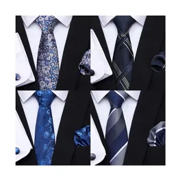 Neck Ties High Quality 7.5 cm Tie Handkerchief Pocket Squares Cufflink Set Tie Clip Necktie Clothing accessories Male Polka dot 231127