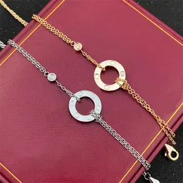 Pulseira de designer pulseira de aço de titânio luxo masculino e feminino 18k rosa ouro moda popular não desbota cor pulseira tendência acessórios de aço inoxidável 11850