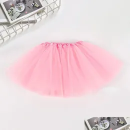 Skirts Skirts Baby Girl Solid Color Tutu Skirt Kids Princess Girls Birthday Party 2-8Y Dance Body Drop Delivery Baby, Kids Maternity B Dhzej