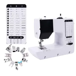 Machines Portable Sewing Machine Electric 40 Stitches Overlock Function Zigzag Stitch With Presser Foot Beginner Household Repair DIY