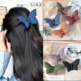 Clamps Blue Purple Butterfly Hair Claws Fashion Hair Clips Women Girls Hair Clamp Barrettes Ponytail Holder Korean Hair Accessories 1pc zln231128