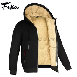 Men's Hoodies Sweatshirts 2023 Winter Men's Casual Thick Warm Full Zip Up Hooded Jackets Men Heavyweight Fleece Sweatshirt Outdoor Adventure Jacket Coatszln231128