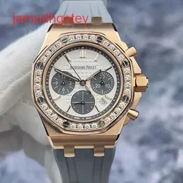 Ap Swiss Luxury Watch Epic Royal Oak Series 26231OR Женские часы Розовое золото 18 карат Оригинальный бриллиант Panda Face 37 мм Автоматические механические часы 19 Полный набор 4IQP