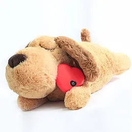 Brinquedos bonitos batimentos cardíacos filhote de cachorro treinamento comportamental brinquedo de pelúcia animal de estimação confortável alívio de ansiedade boneca de ajuda de sono durável brinquedos para cães fornecimento