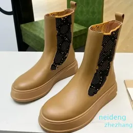 Inverno nova pele quente em couro genuíno botas de neve casual plataforma de elevação botas de tornozelo