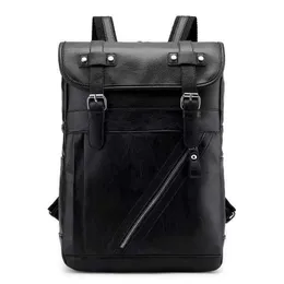 Backpack Fashion Men PU Leather Computer Multifunction Multifunction Tactical Spall Borse per gli studenti universitari