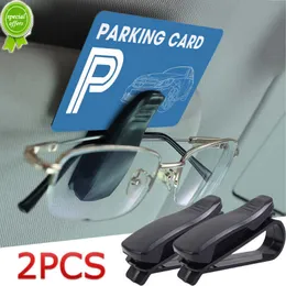 Nya bilsolglasögonklipp 180 Rotation Justerbar Sun Visor Mount Holder Card Ticket Fastener Auto Glasses Clips Interior Organizer