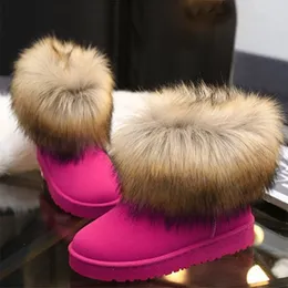 Damen-Schneestiefel 2023 Winter neue Baumwollstiefel Mode Anti-Rutsch-Stiefel flacher Boden Mao Mao Stiefel.