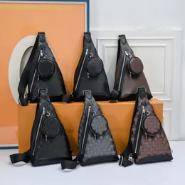 2023Sling bag DUO Embossing 2 pcs Designer Cross Body bags crossbody slingbag Black Backpacks Oxidized Leather Business Handbags Totes Messenger Adjustable strap