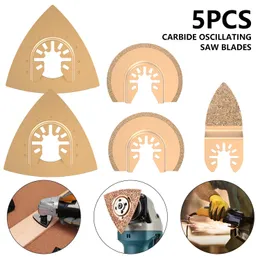 Zaagbladen 5st Carbide Oscillating Tool Saw Blades för snabba förändringar Multitools Tile PROSOLE CONCRETE CEMENT CEMENT CEAMICS Cutter Accessories