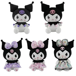 Peluş Bebekler Kabarık Kuromi Peluş Oyuncaklar Kawaii Dolgulu Kuromi Prenses Yay Peluş Bebek Yumuşak Anime Karikatür Ragdoll Dol Ev Dekoru Kız Çocuk Hediyesi 231127