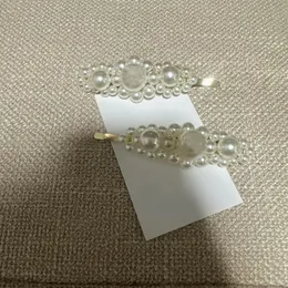 Fashion classic pearl hair clips side clip one word clip popular head accessories in European and American countries