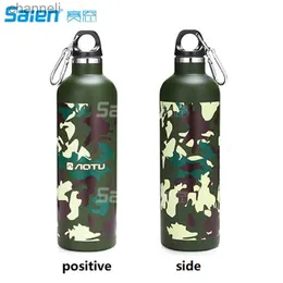 water bottle 600ML /20oz Camouflage Water Bottle Stainless Steel Insulated Vacuum Cup Sports Travel Outdoor Camping Bicycle Kettle YQ231128