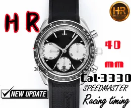 HR Factory Luxury men's watch Multi-function racing chronograph watch size 40mm, Cal.3330 chronograph movement, waterproof depth of 100 meters.white