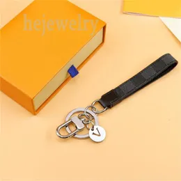 Luxury letter dragonne wallet keychain designer gold plated key ring fashion accessories bag charms red and green webbing brown leather keyring small cute PJ047 C23