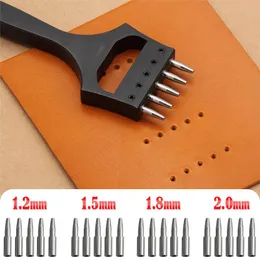 Watches 1.2mm/1.5mm/1.8mm/2.0mm Leather Round Punching for Watch Strap Belt 6.5mm Row Punch Hole Handmade Leathercraft Perforated Tools